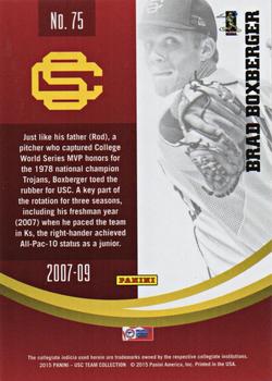 2015 Panini USC Trojans #75 Brad Boxberger Back