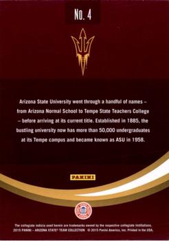 2015 Panini Arizona State Sun Devils #4 History Back