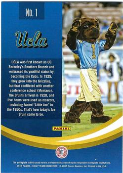 2015 Panini UCLA Bruins #1 Joe Bruin Back