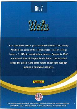 2015 Panini UCLA Bruins #7 Basketball Court Back