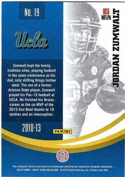 2015 Panini UCLA Bruins #19 Jordan Zumwalt Back