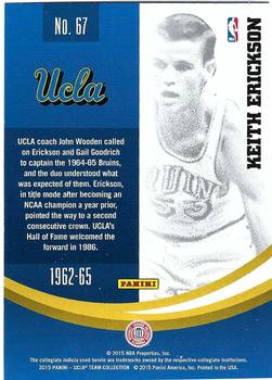 2015 Panini UCLA Bruins #67 Keith Erickson Back
