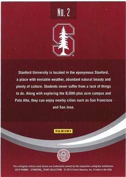 2015 Panini Stanford Cardinal #2 Stanford Location / Map Back