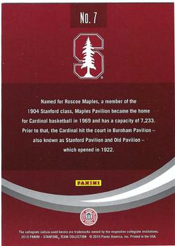 2015 Panini Stanford Cardinal #7 Basketball Court Back