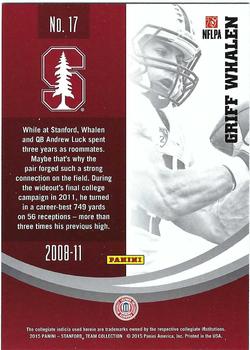 2015 Panini Stanford Cardinal #17 Griff Whalen Back