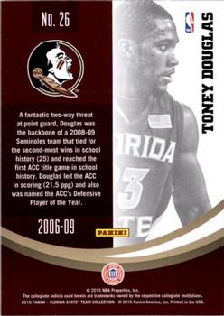 2015 Panini Florida State Seminoles #26 Toney Douglas Back