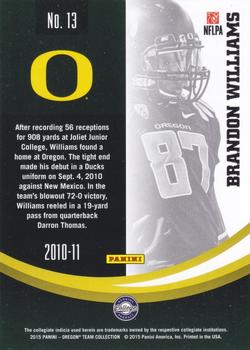 2015 Panini Oregon Ducks #13 Brandon Williams Back