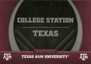 2015 Panini Texas A&M Aggies #2 Location / Map Front