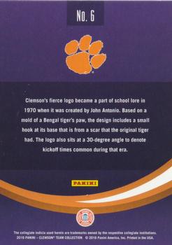 2016 Panini Clemson Tigers #6 Clemson University Back