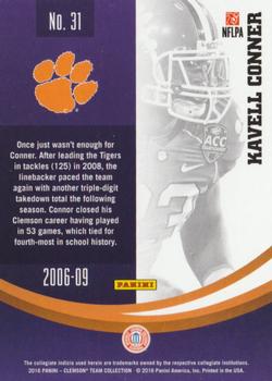 2016 Panini Clemson Tigers #31 Kavell Conner Back