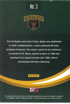 2016 Panini Baylor Bears #3 Baylor University Back
