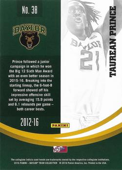 2016 Panini Baylor Bears #38 Taurean Prince Back