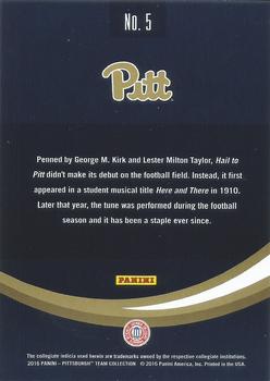 2016 Panini Pittsburgh Panthers #5 Fight Song Back