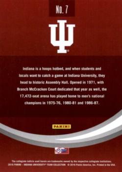 2016 Panini Indiana Hoosiers #7 Assembly Hall Back