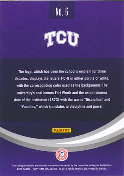 2016 Panini TCU Horned Frogs #6 Official Logo Back