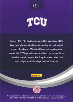2016 Panini TCU Horned Frogs #10 Traditions Back