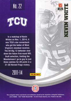 2016 Panini TCU Horned Frogs #22 Kevin White Back