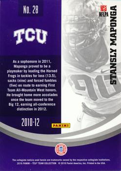 2016 Panini TCU Horned Frogs #28 Stansly Maponga Back
