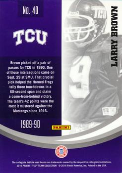 2016 Panini TCU Horned Frogs #40 Larry Brown Back
