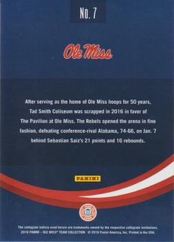 2016 Panini Ole Miss Rebels #7 The Pavilion at Ole Miss Back