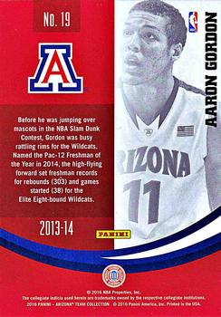 2016 Panini Arizona Wildcats #19 Aaron Gordon Back