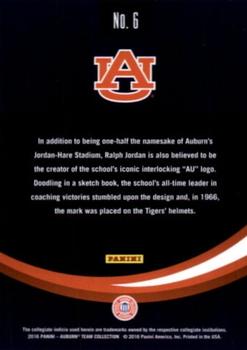 2016 Panini Auburn Tigers #6 Official Logo Back