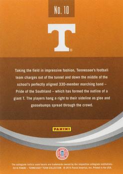 2016 Panini Tennessee Volunteers #10 Traditions Back