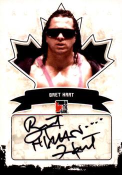 2011 In The Game Canadiana - Autographs Black #A-BH1 Bret Hart Front