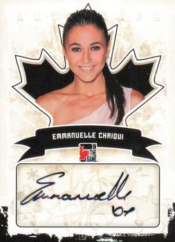 2011 In The Game Canadiana - Autographs Black #A-EC1 Emmanuelle Chriqui Front