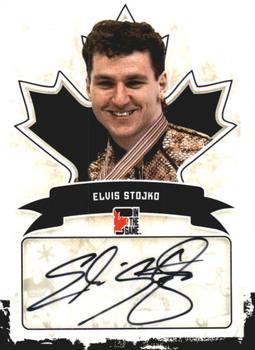 2011 In The Game Canadiana - Autographs Black #A-ES1 Elvis Stojko Front