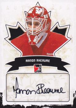 2011 In The Game Canadiana - Autographs Black #A-MR1 Manon Rheaume Front