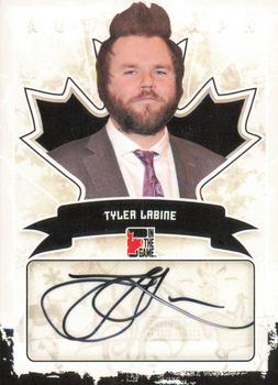 2011 In The Game Canadiana - Autographs Black #A-TL1 Tyler Labine Front