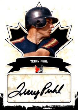2011 In The Game Canadiana - Autographs Black #A-TP1 Terry Puhl Front
