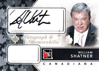 2011 In The Game Canadiana - Autograph Memorabilia #AMWS William Shatner Front