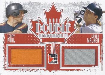 2011 In The Game Canadiana - Double Memorabilia Silver #DM-07 Terry Puhl / Larry Walker Front