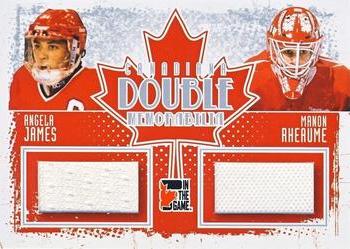 2011 In The Game Canadiana - Double Memorabilia Silver #DM-09 Angela James / Manon Rheaume Front