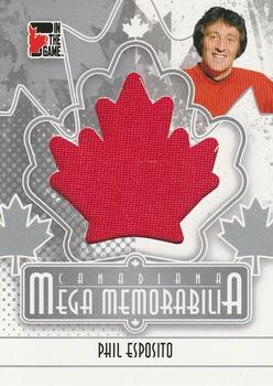 2011 In The Game Canadiana - Mega Memorabilia Silver #MM-8 Phil Esposito Front