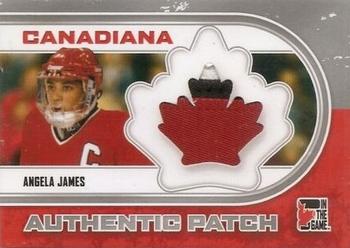 2011 In The Game Canadiana - Authentic Patch Silver #AP1 Angela James Front