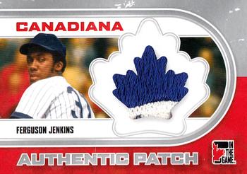 2011 In The Game Canadiana - Authentic Patch Silver #AP5 Ferguson Jenkins Front