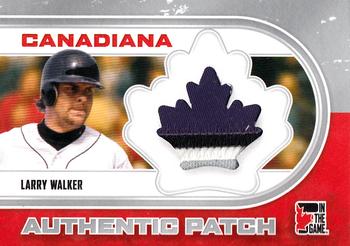2011 In The Game Canadiana - Authentic Patch Silver #AP7 Larry Walker Front