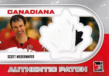2011 In The Game Canadiana - Authentic Patch Silver #AP10 Scott Niedermayer Front