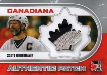 2011 In The Game Canadiana - Authentic Patch Silver #AP11 Scott Niedermayer Front