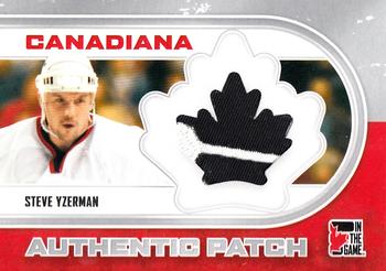 2011 In The Game Canadiana - Authentic Patch Silver #AP12 Steve Yzerman Front
