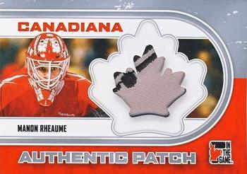 2011 In The Game Canadiana - Authentic Patch Silver #AP15 Manon Rheaume Front