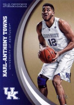2016 Panini Kentucky Wildcats - Kentucky Gold #45 Karl-Anthony Towns Front