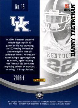 2016 Panini Kentucky Wildcats - Kentucky Silver #15 Danny Trevathan Back