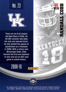 2016 Panini Kentucky Wildcats - Kentucky Silver #23 Randall Cobb Back