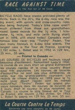 1954 Parkhurst Race Against Time (V339-12) #9 40 Miles an Hour Back