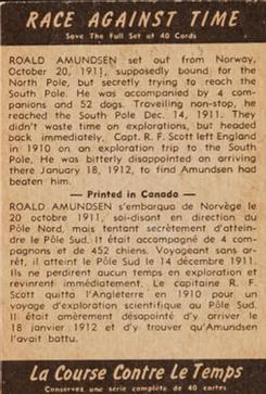 1954 Parkhurst Race Against Time (V339-12) #12 Roald Amundsen Back