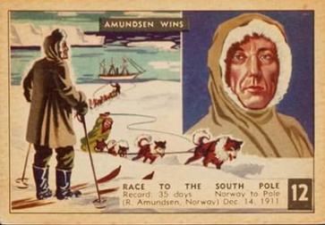 1954 Parkhurst Race Against Time (V339-12) #12 Roald Amundsen Front